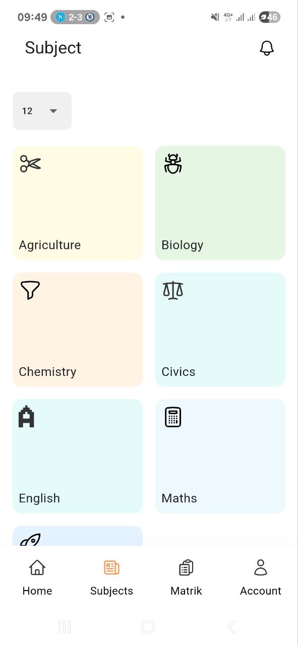 Tibeb app — Subjects